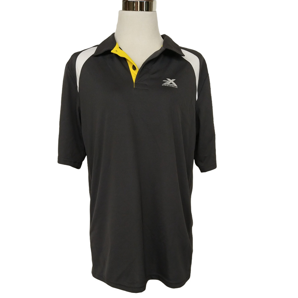 Zeroxposur - Boys XL 18/20 - UPF Sun Protect 50+‎ Short Sleeve Golf Polo Black